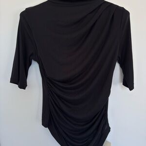 HALARA Black Ruched Women's Blouse